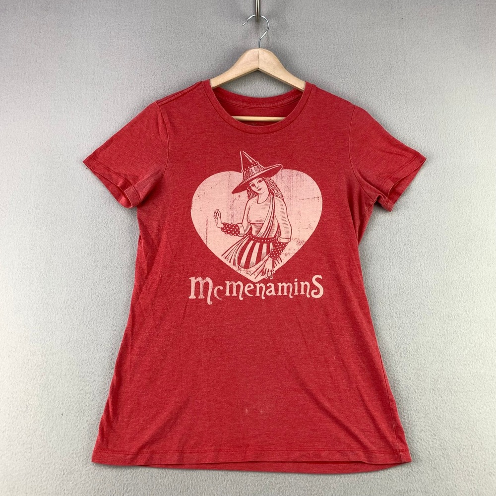 McMenamins Ruby Witch Graphic T-Shirt Women XL Red Short Sleeve Brewpub Tee